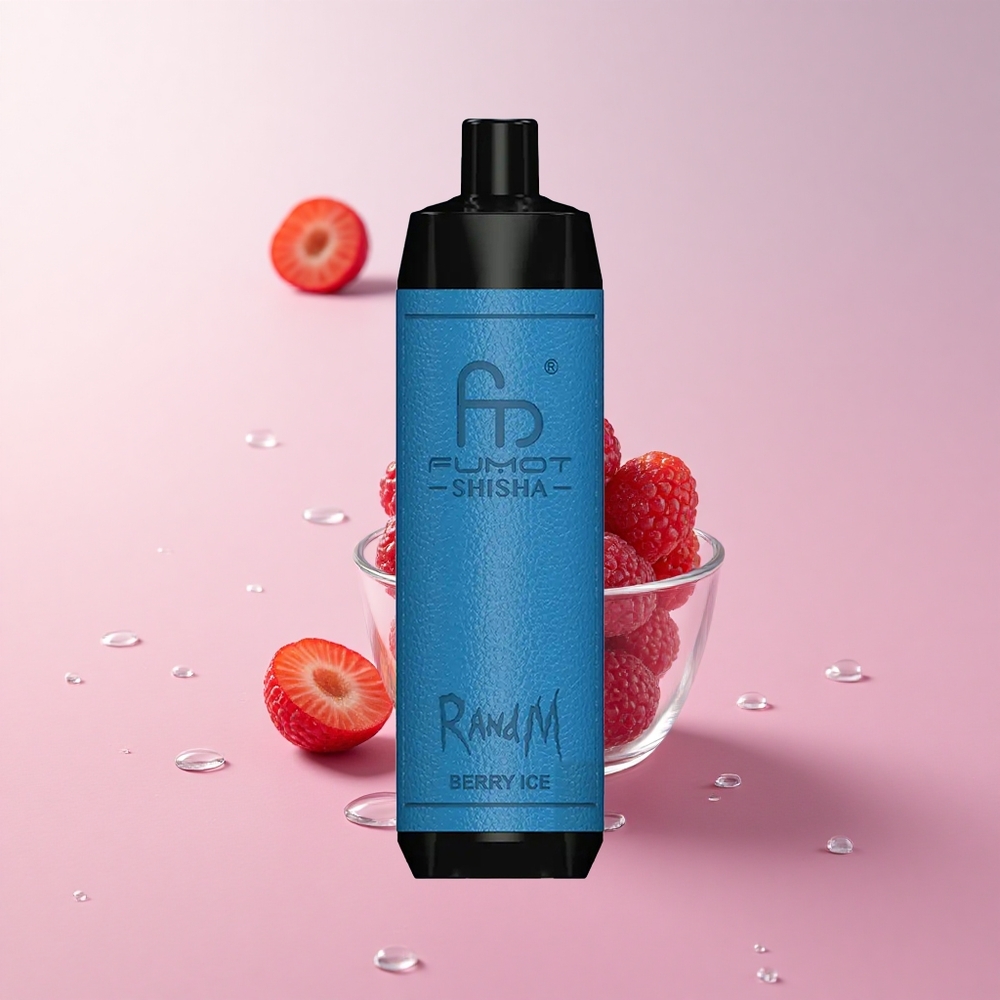 RandM Fumot Shisha 10000 Puffs Berry Ice Disposable Vape 18ml 0.5% Nicotine