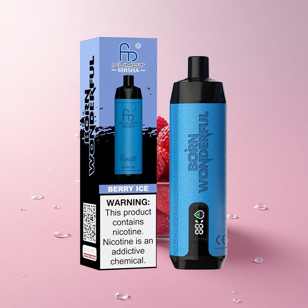 RandM Fumot Shisha 10000 Puffs Berry Ice Disposable Vape 18ml 0.5% Nicotine