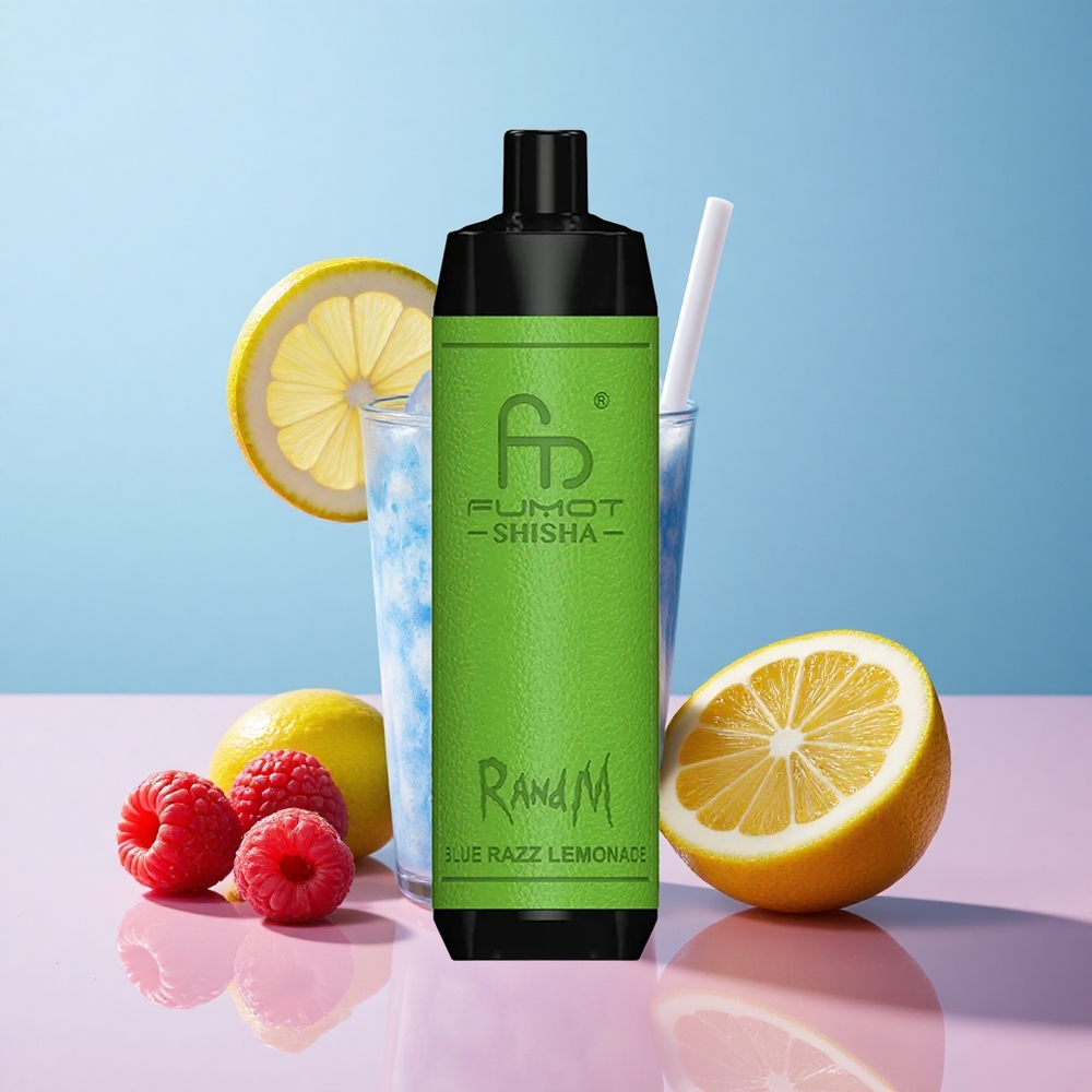 RandM Fumot Shisha 10000 Puffs Blue Razz Lemonade 18ml Type-C