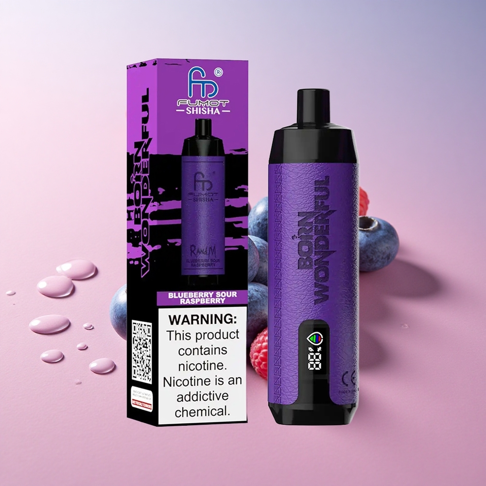 RandM Fumot Shisha 10000 Puffs Blueberry Sour Raspberry 18ml 0.5% Nicotine