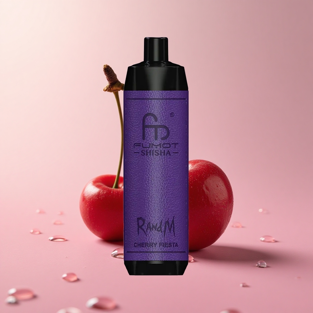 RandM Fumot Shisha 10000 Puffs Cherry Fiesta LED Indicator