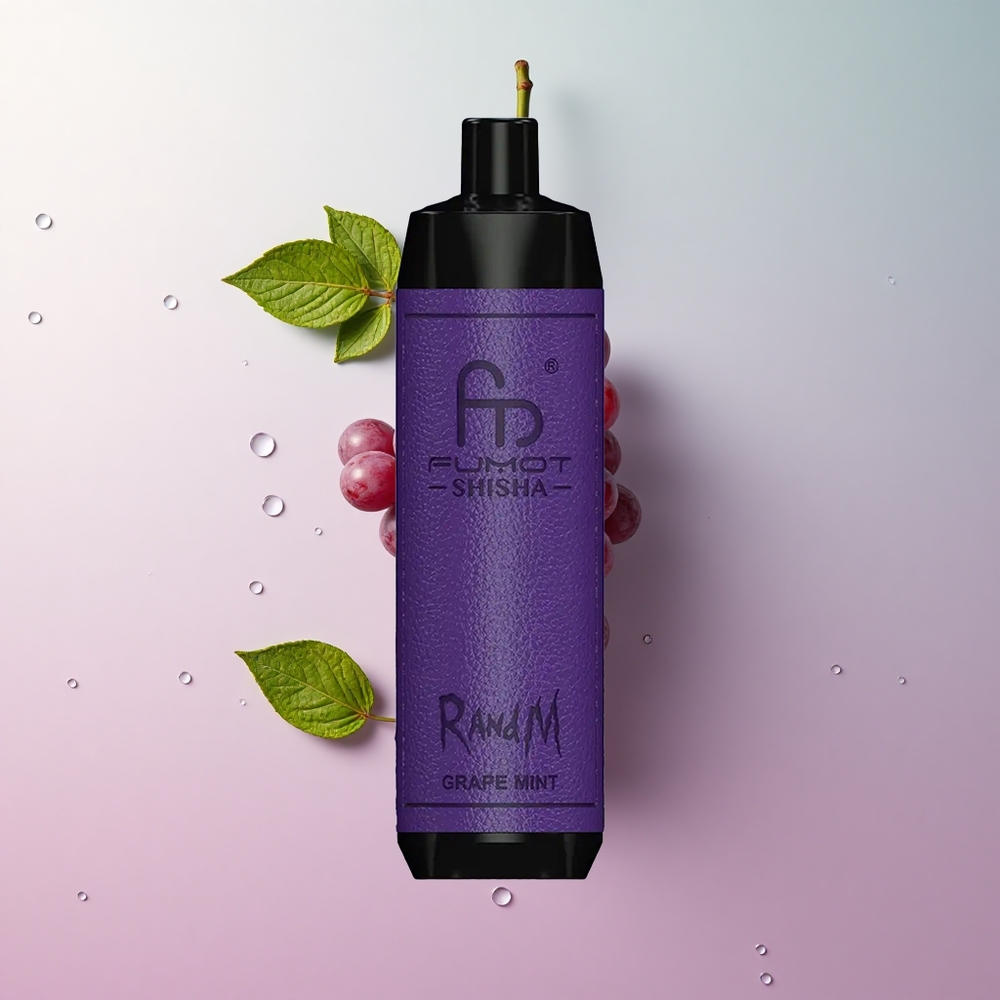 RandM Fumot Shisha 10000 Puffs Grape Mint LED Indicator