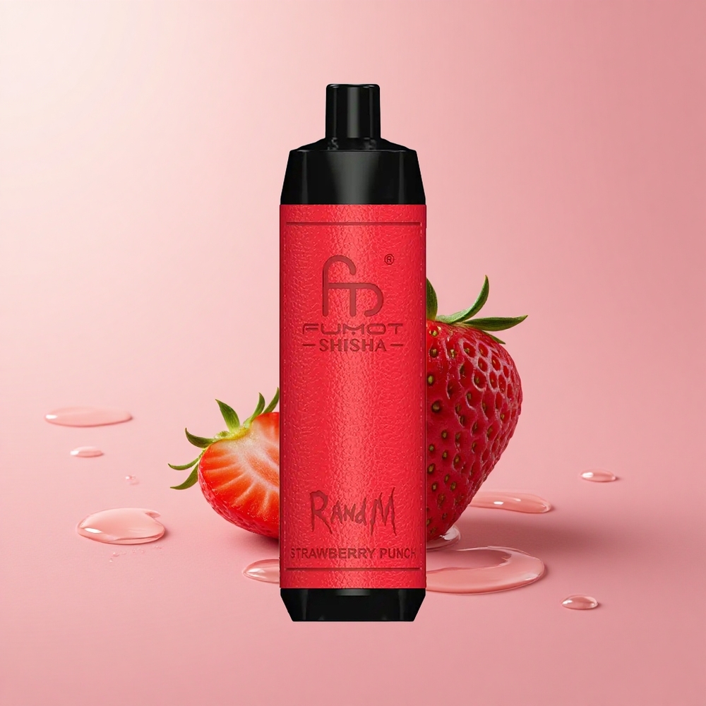 RandM Fumot Shisha 10000 Puffs Strawberry Punch LED Indicator