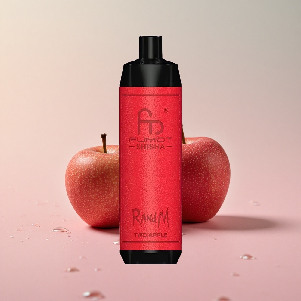 RandM Fumot Shisha 10000 Puffs Two Apple Disposable Vape LED Indicator