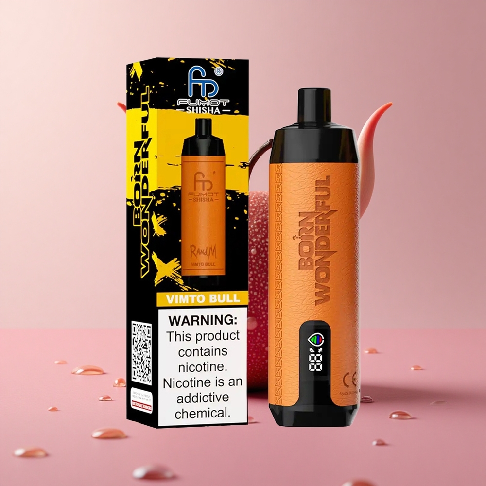 RandM Fumot Shisha 10000 Puffs Vimto Bull LED Indicator