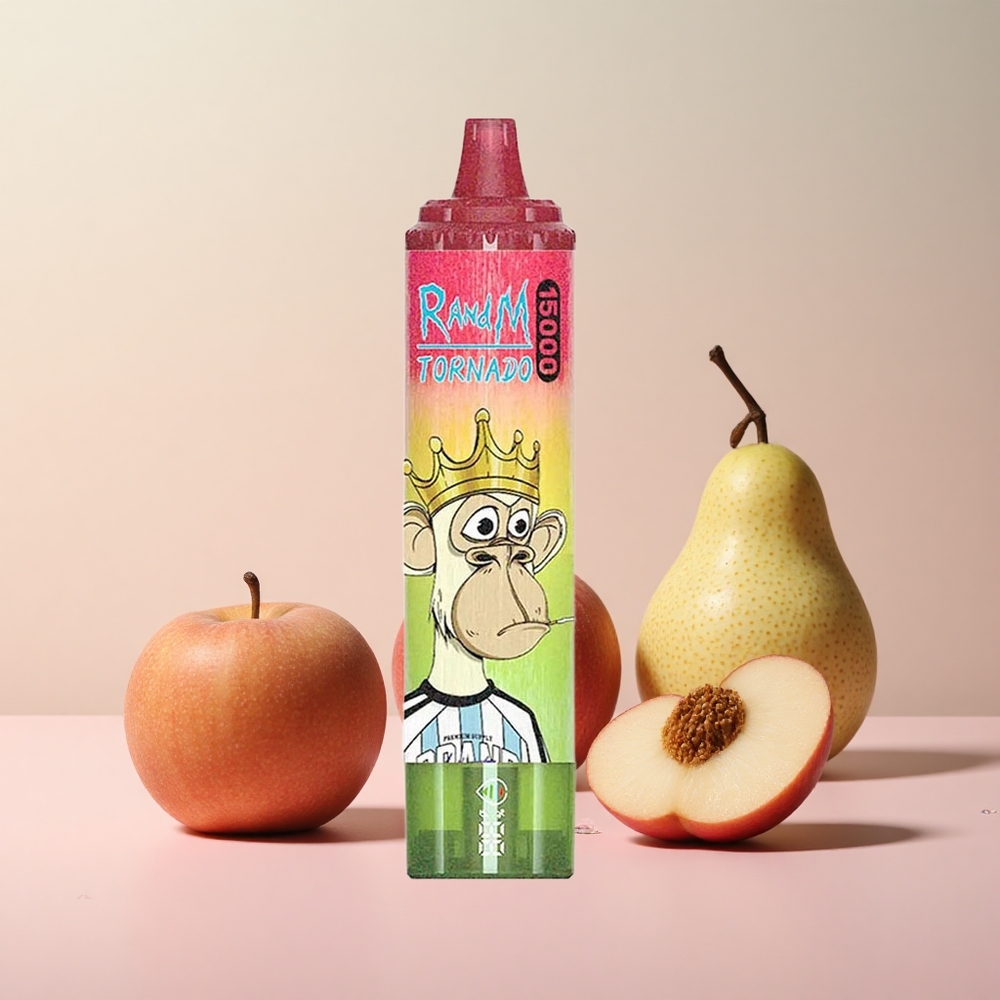 RandM Fumot Tornado 15000 Apple Peach Pear LCD Type-C