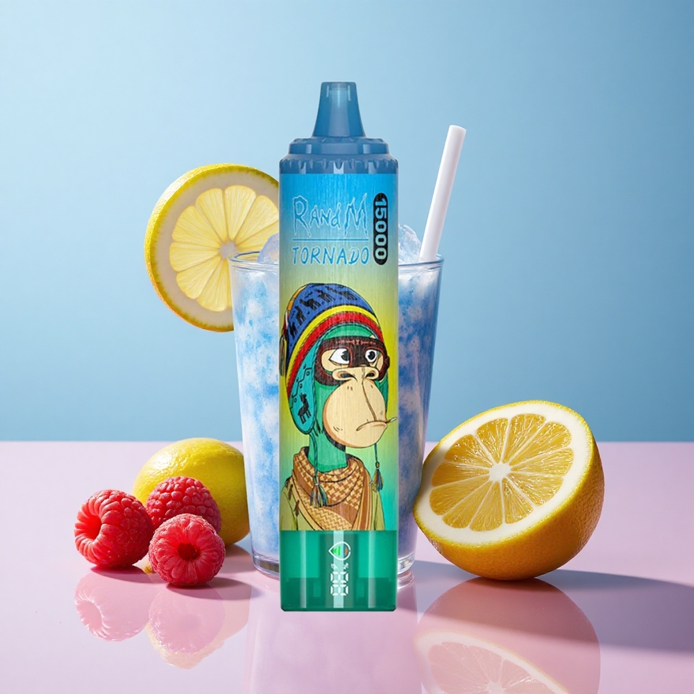 RandM Fumot Tornado 15000 Blue Razz Lemonade Mesh LCD