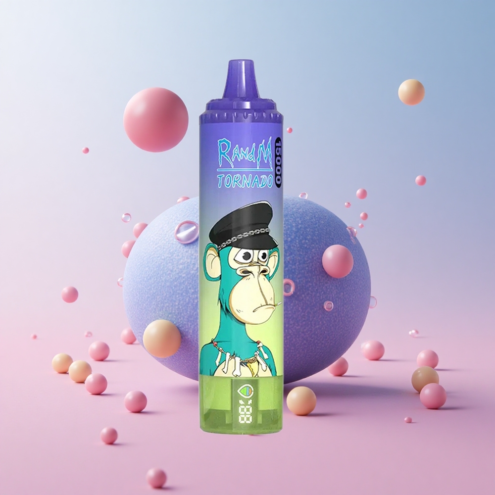 RandM Fumot Tornado 15000 Blueberry Bubble Gum Mesh Coil