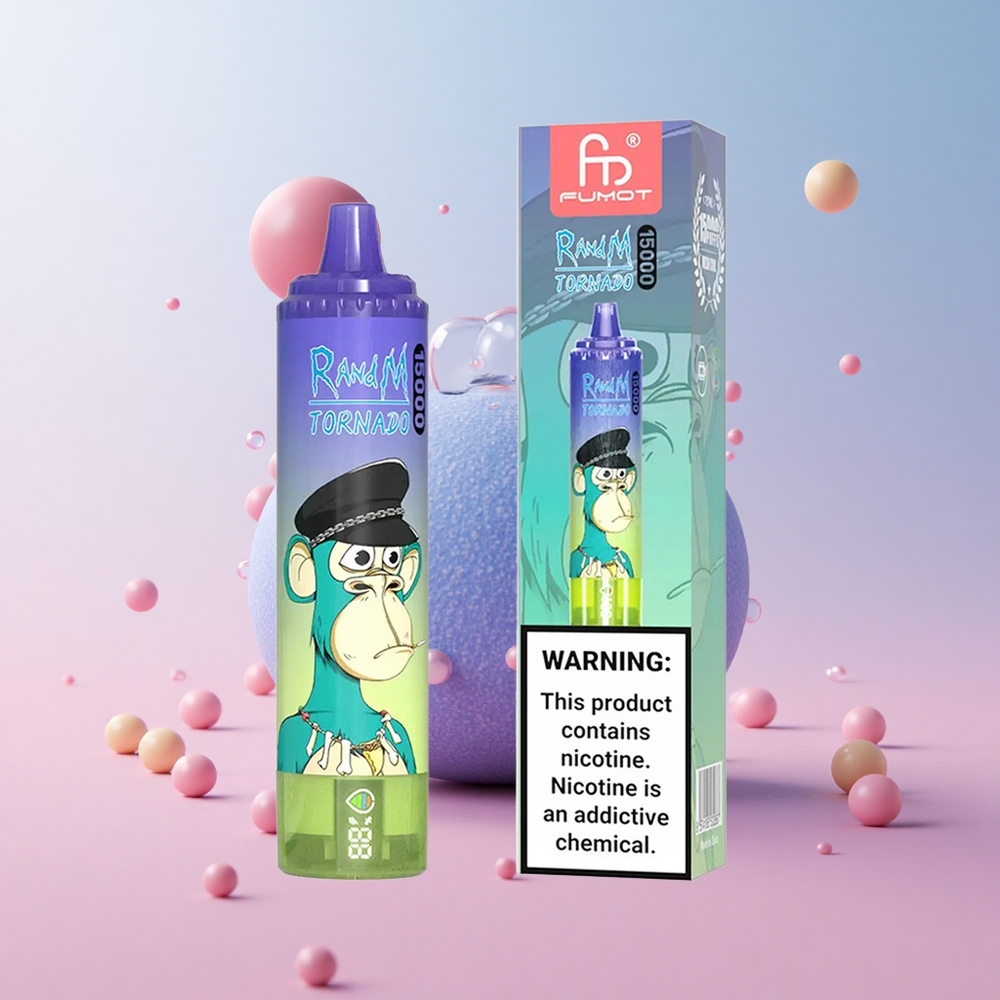 RandM Fumot Tornado 15000 Blueberry Bubble Gum Mesh Coil