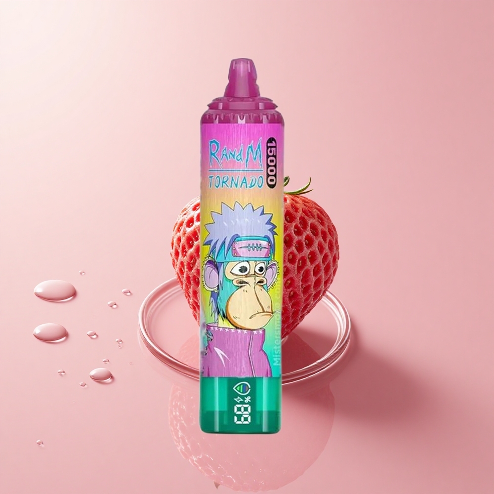 RandM Fumot Tornado 15000 Iced Strawberry Mesh LCD