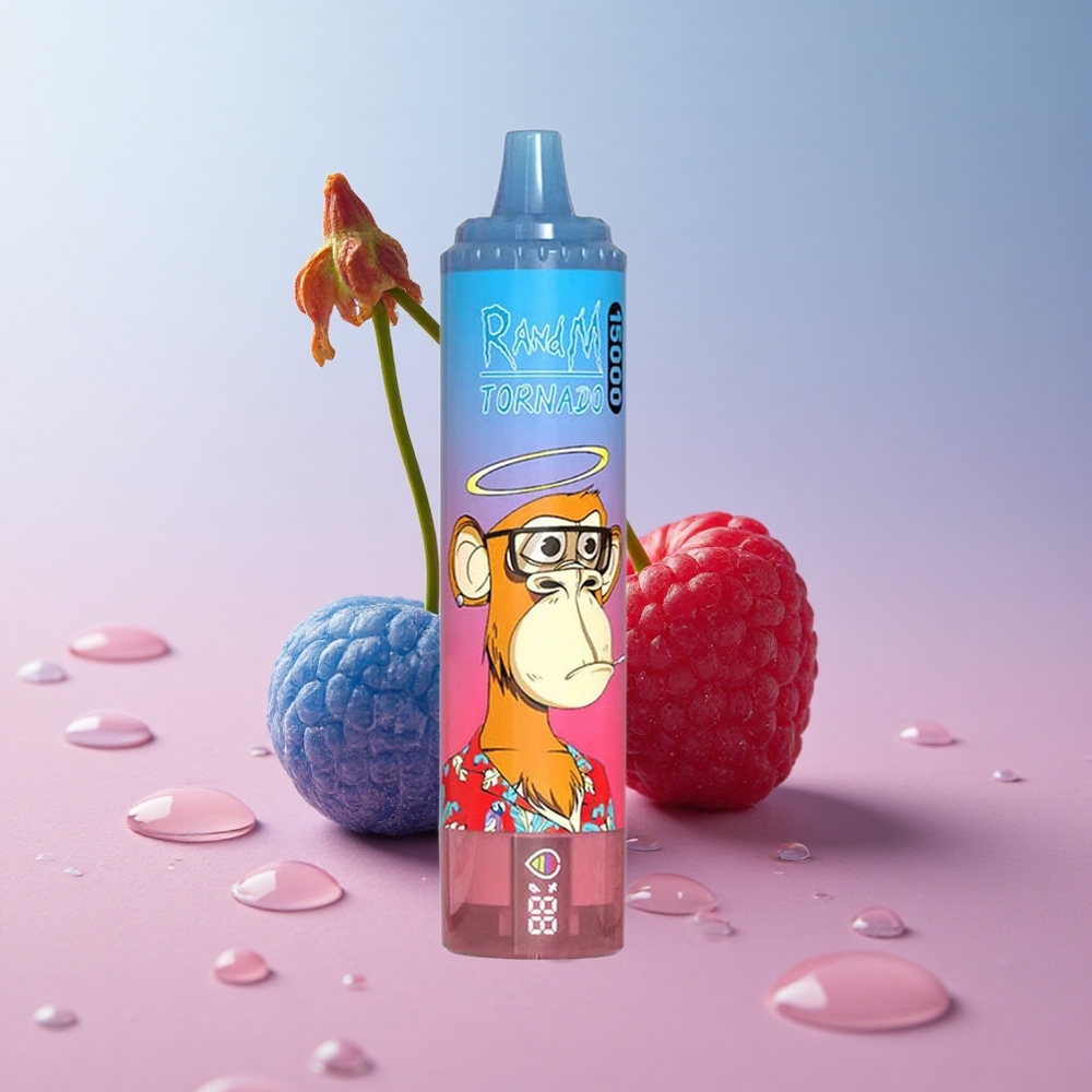 RandM Fumot Tornado 15000 Puffs Blue Razz Cherry LCD Type-C