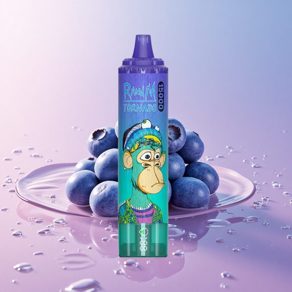 RandM Fumot Tornado 15000 Puffs Blueberry On Ice Mesh LCD