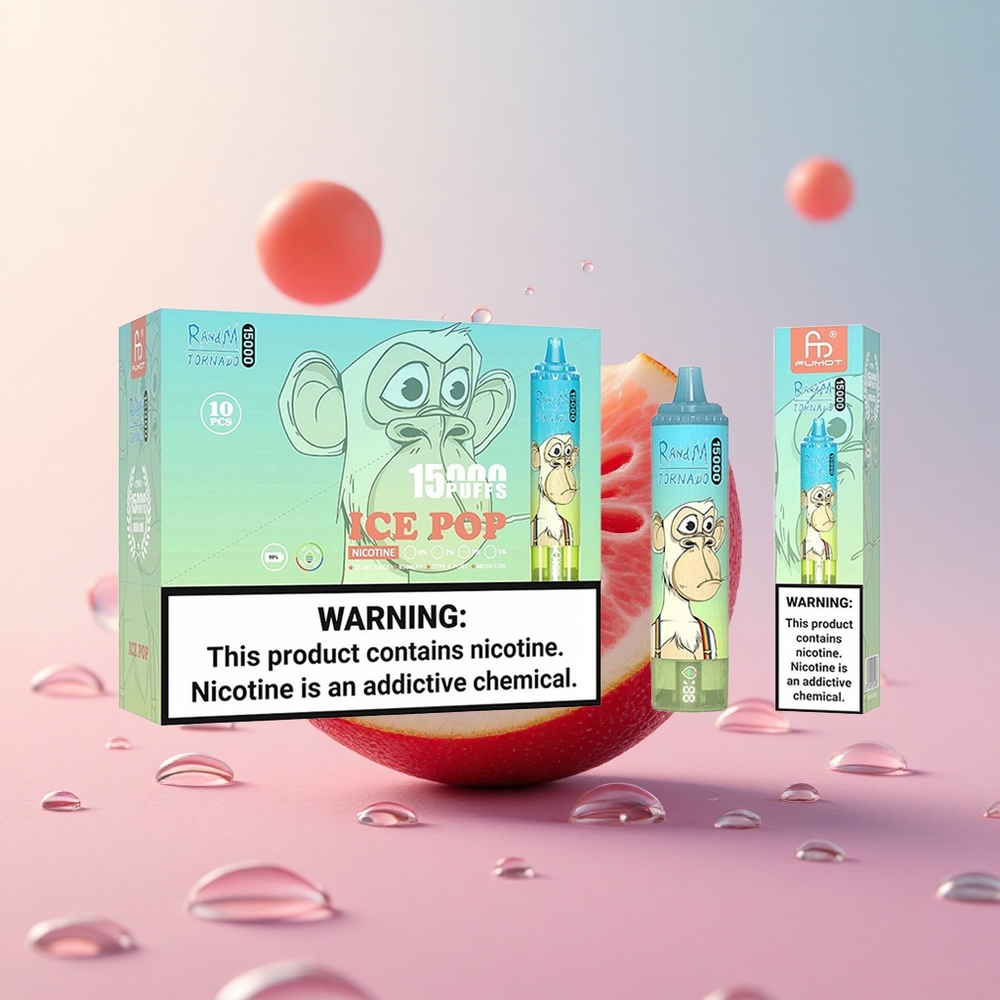 RandM Fumot Tornado 15000 Puffs Ice Pop Mesh LCD