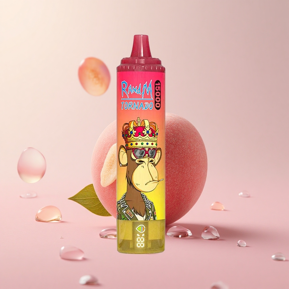 RandM Fumot Tornado 15000 Puffs Peach Ice LCD Type-C
