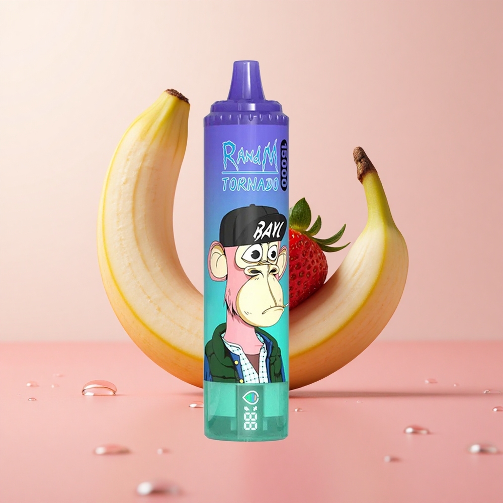 RandM Fumot Tornado 15000 Strawberry Banana LCD Type-C