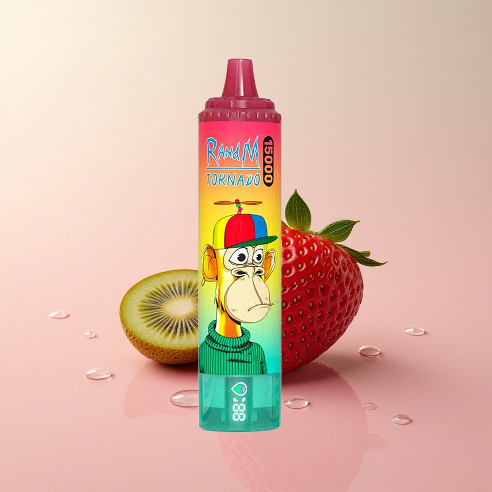 RandM Fumot Tornado 15000 Strawberry Kiwi LCD Type-C