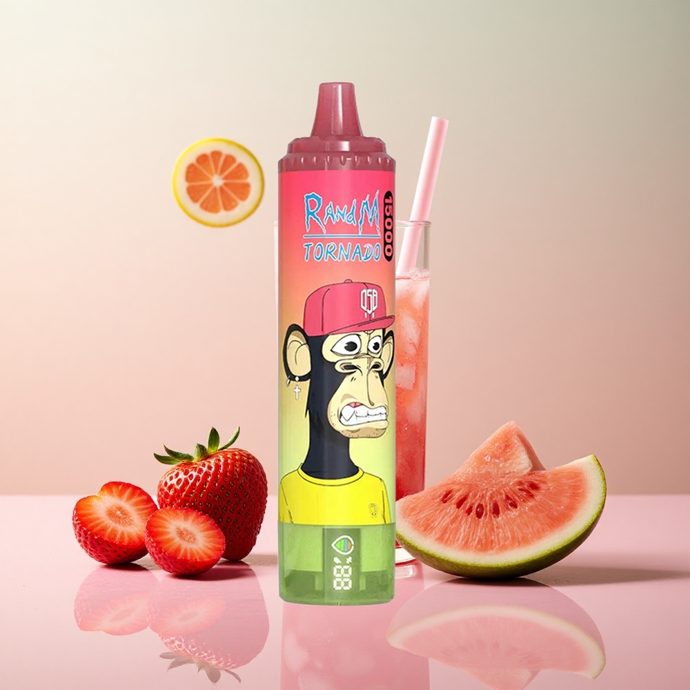 RandM Fumot Tornado 15000 Strawberry Watermelon Lemonade Mesh LCD