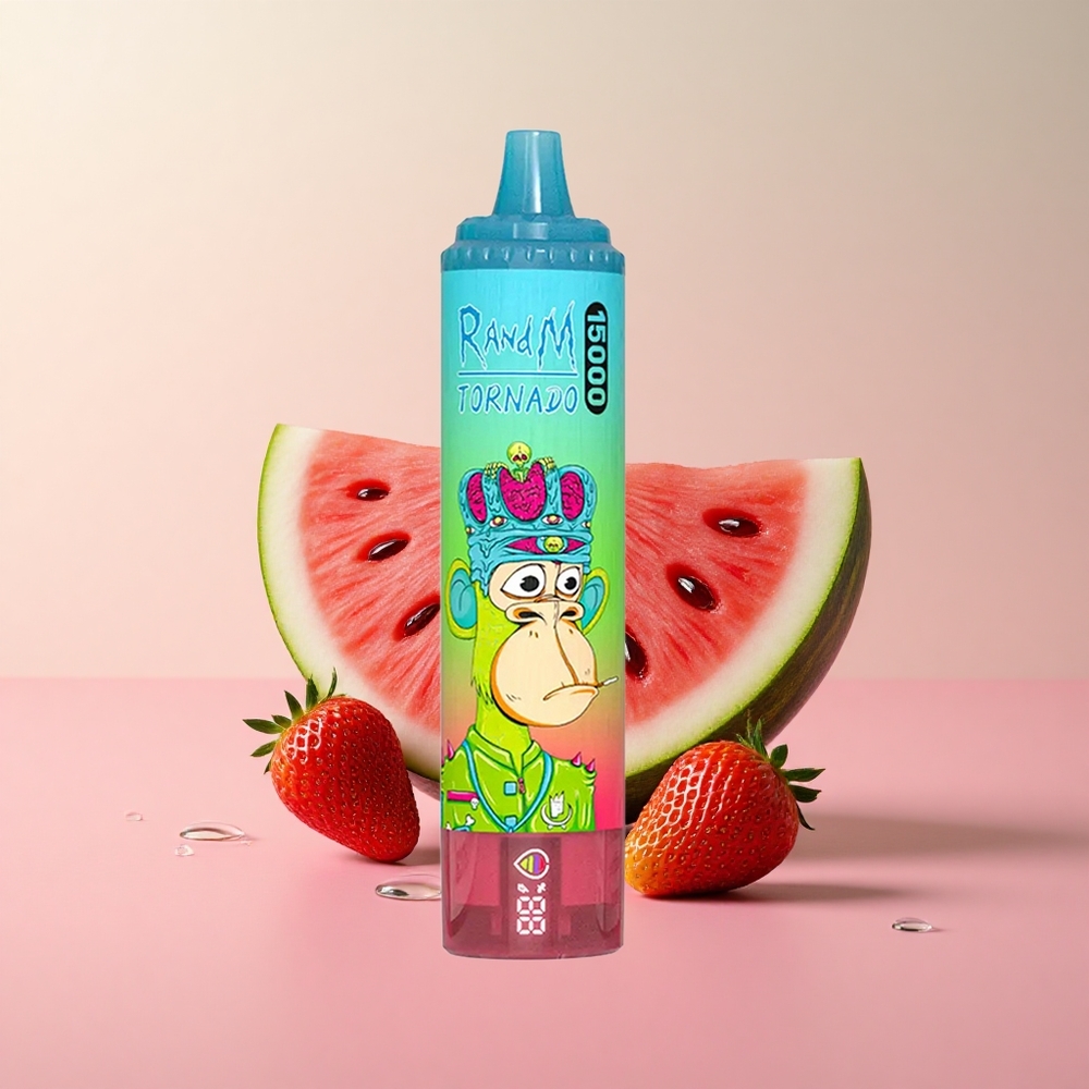 RandM Fumot Tornado 15000 Strawberry Watermelon Mesh LCD