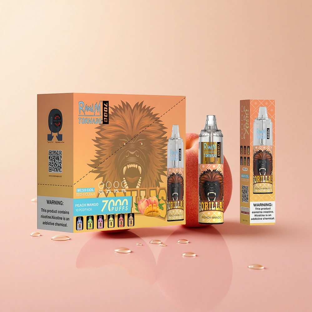 RandM Fumot Tornado 7000 Peach Mango Mesh Coil