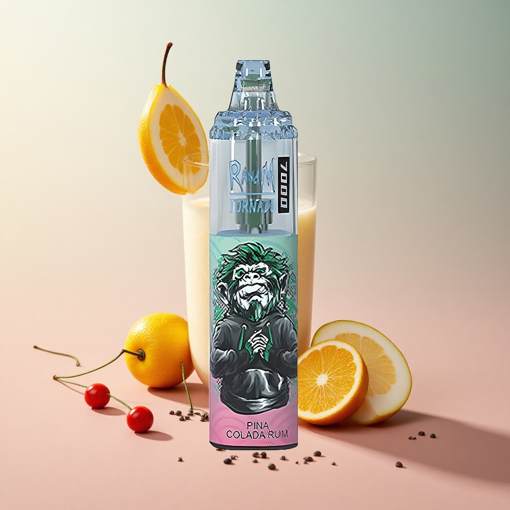 RandM Fumot Tornado 7000 Pina Colada Rum RGB Light