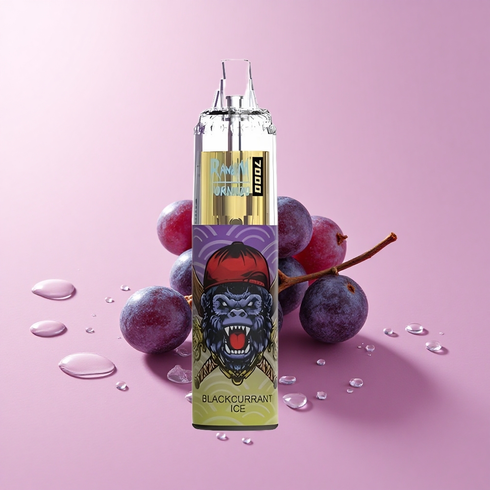 RandM Fumot Tornado 7000 Puffs Blackcurrant Ice Mesh Coil