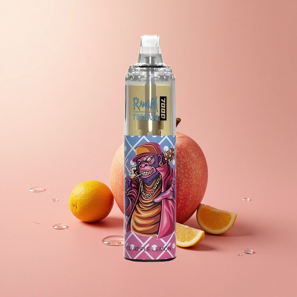 RandM Fumot Tornado 7000 Puffs Red Apple Lemon Mesh Coil