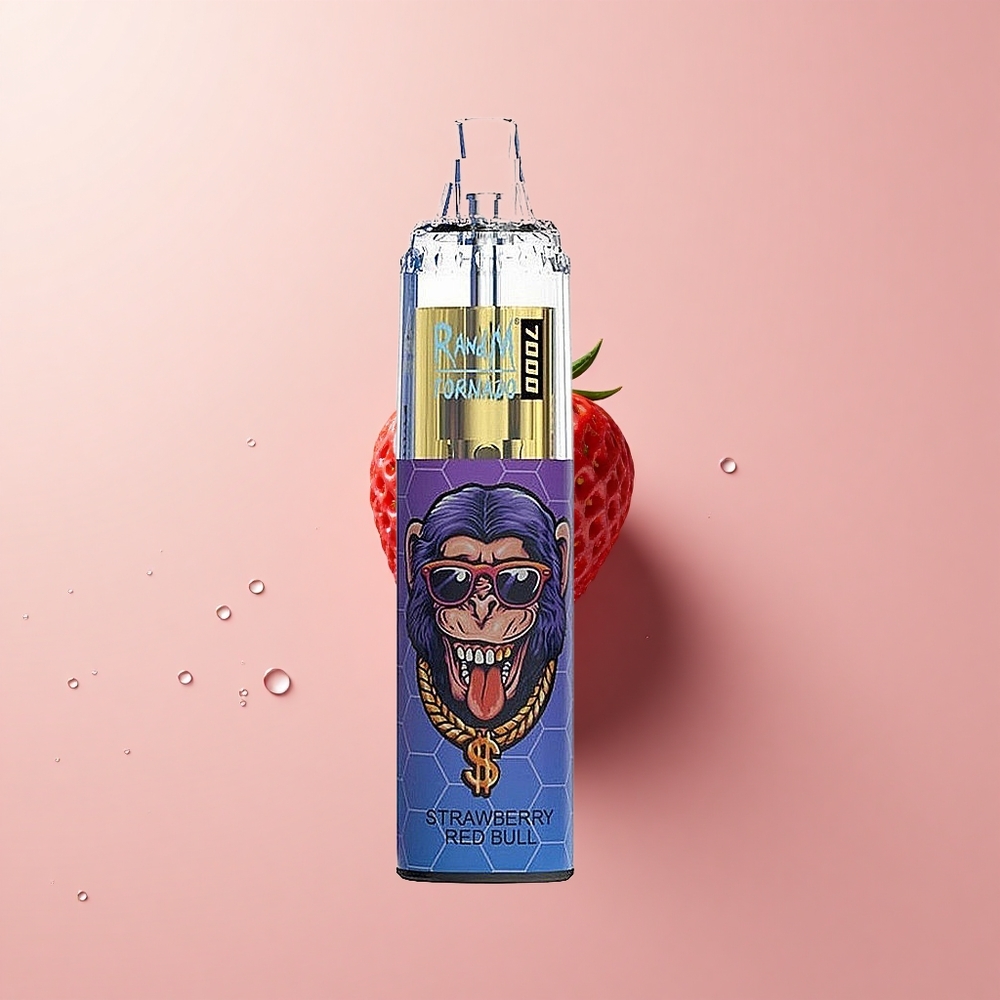 RandM Fumot Tornado 7000 Strawberry Red Bull Mesh Coil