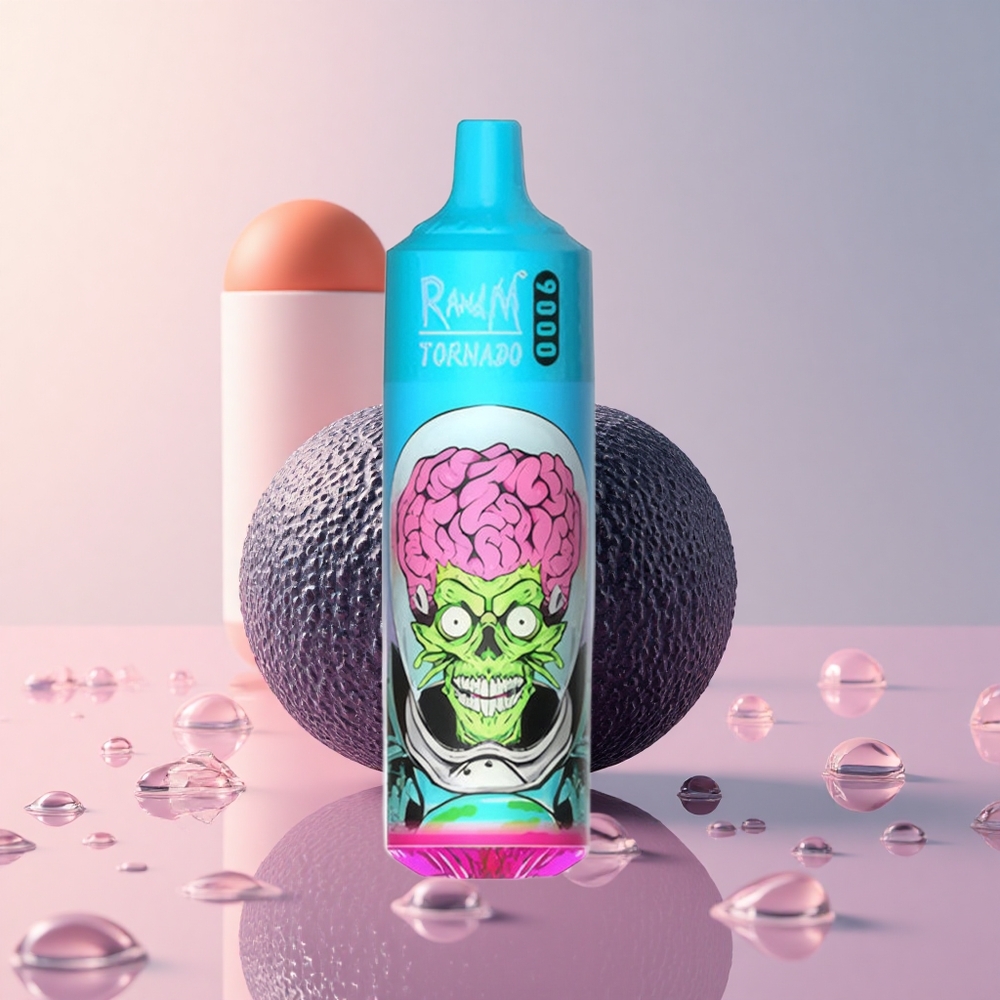 RandM Fumot Tornado 9000 Puffs Black Dragon Ice Mesh Coil