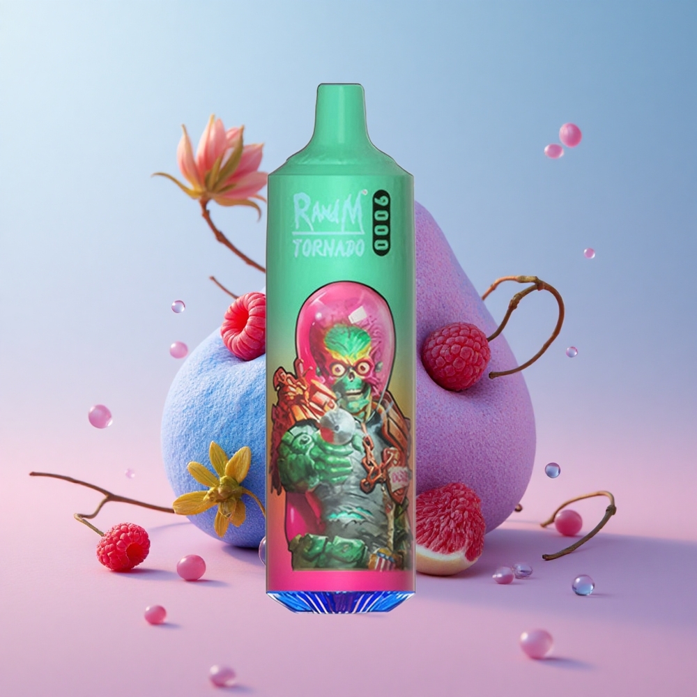 RandM Fumot Tornado 9000 Puffs Blue Razz Kush Mesh Coil