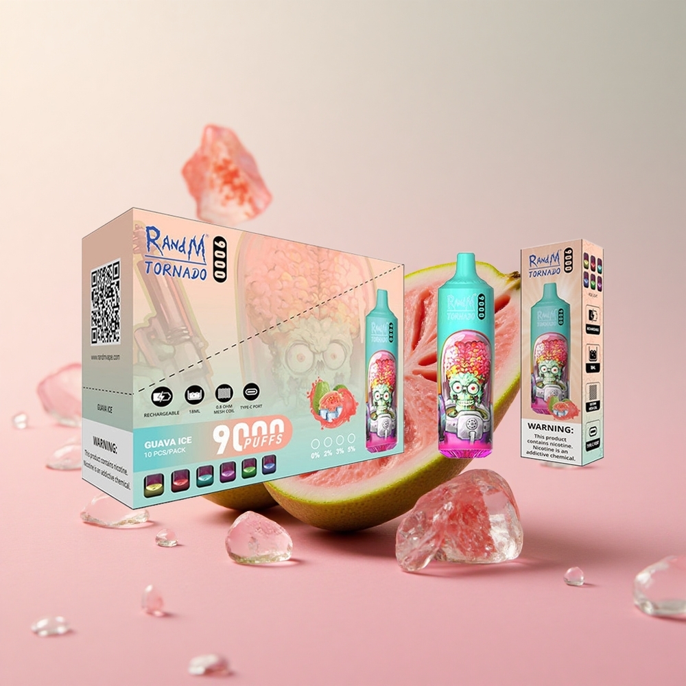 RandM Fumot Tornado 9000 Puffs Guava Ice Mesh Coil