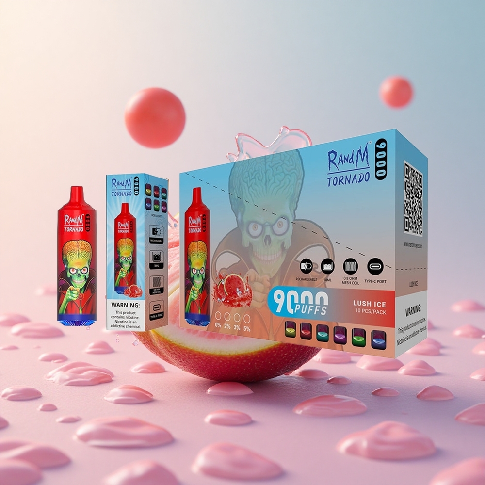 RandM Fumot Tornado 9000 Puffs Lush Ice RGB Display