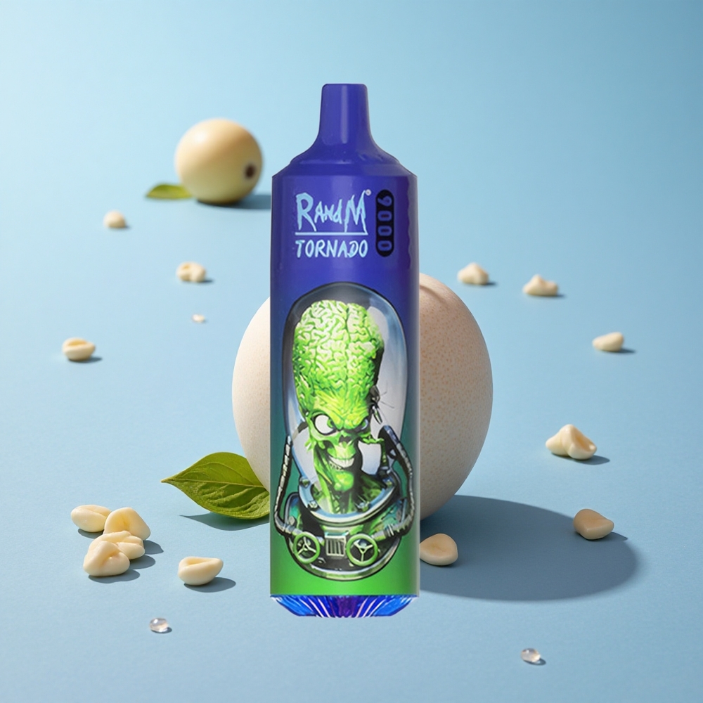 RandM Fumot Tornado 9000 Puffs Mr Blue RGB Display