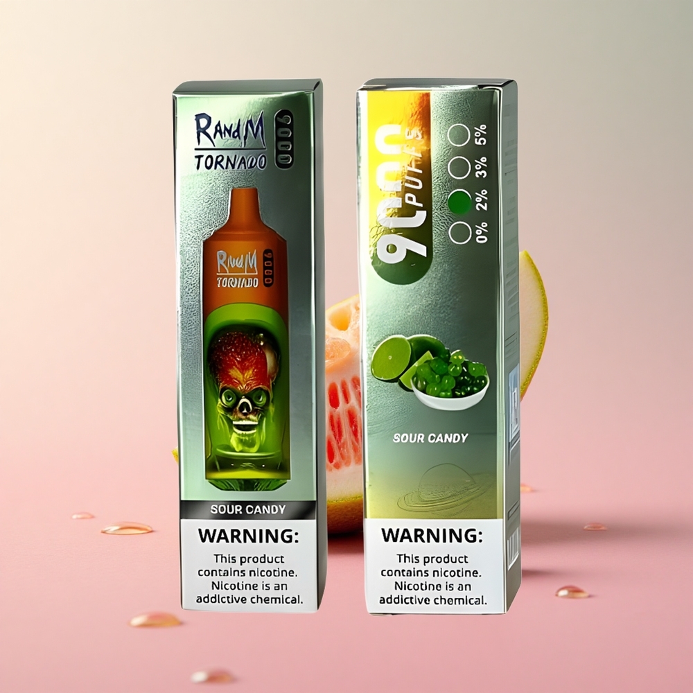 RandM Fumot Tornado 9000 Puffs Sour Candy RGB Mesh