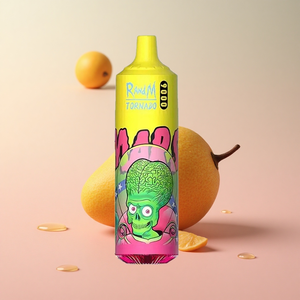 RandM Fumot Tornado 9000 Puffs Triple Mango RGB Display