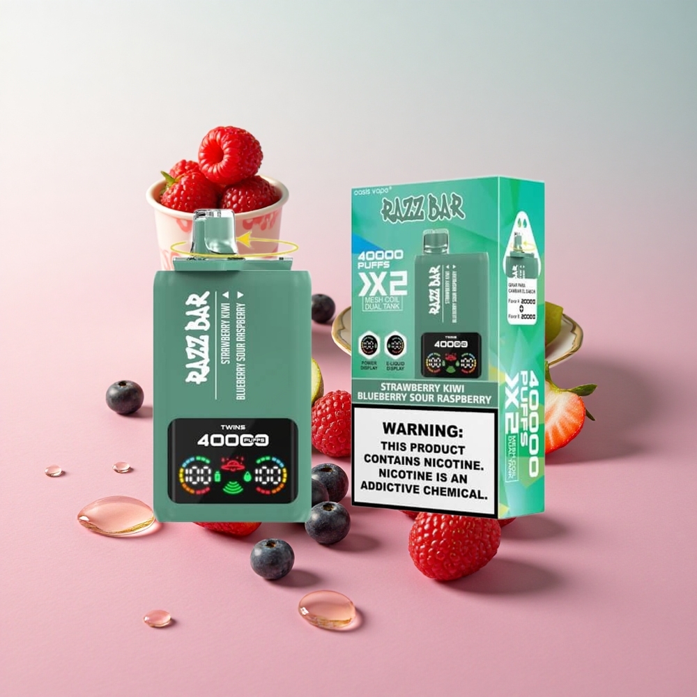 Razz Bar 40000 Puffs Strawberry Kiwi Blueberry Sour Raspberry Mesh Coil