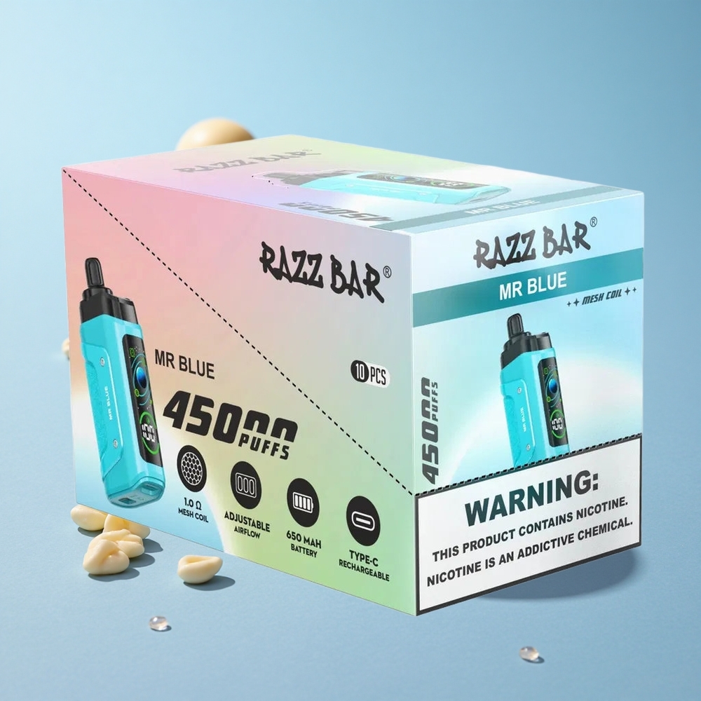 Razz Bar 45000 Puffs Mr Blue Adjustable Airflow