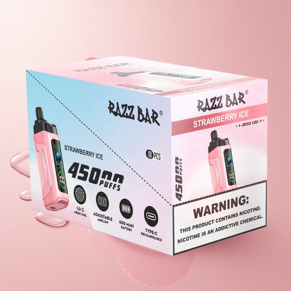 Razz Bar 45000 Strawberry Ice Disposable Vape