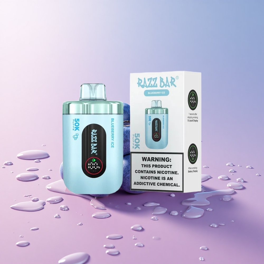Razz Bar 50K Blueberry Ice Rechargeable Disposable Vape