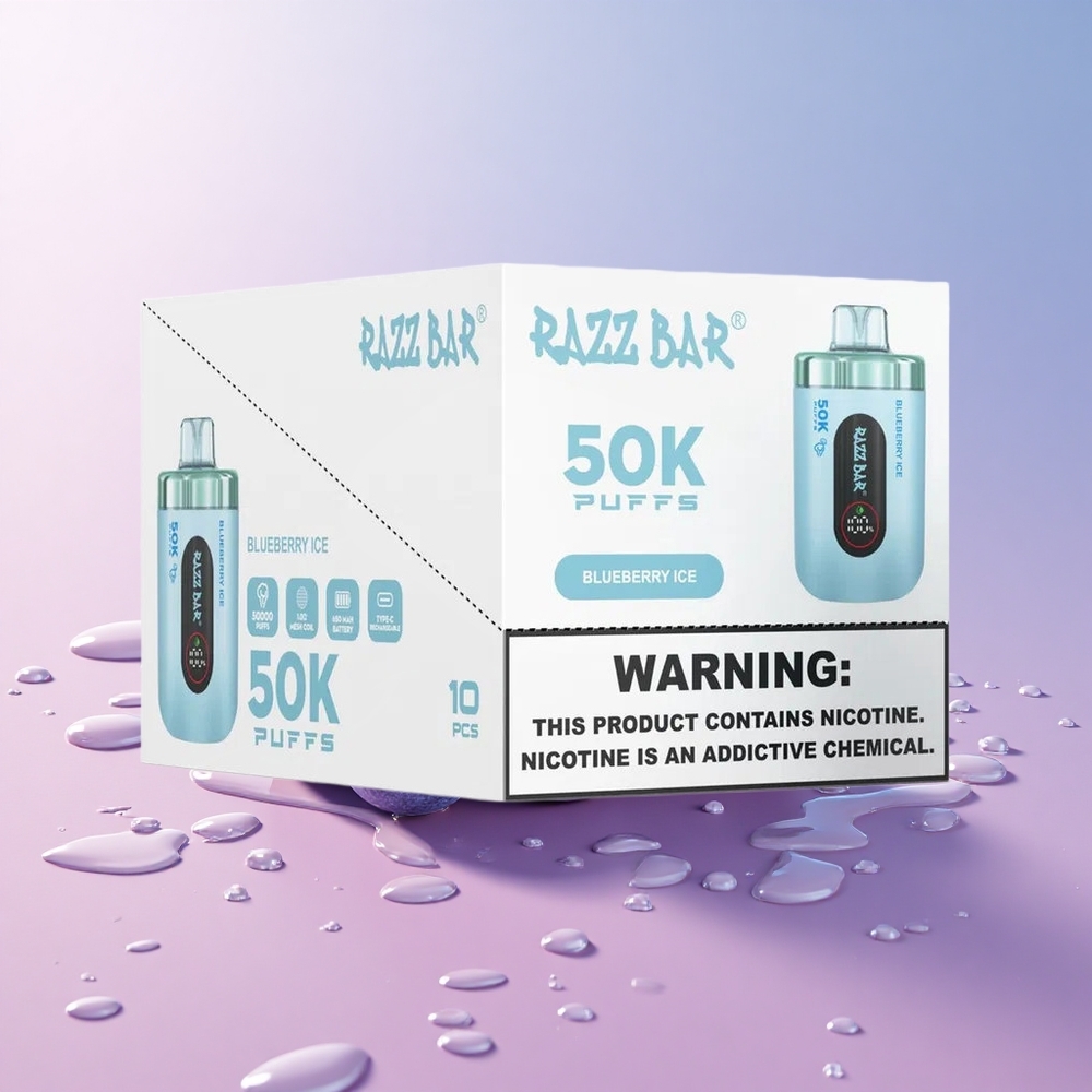 Razz Bar 50K Blueberry Ice Rechargeable Disposable Vape