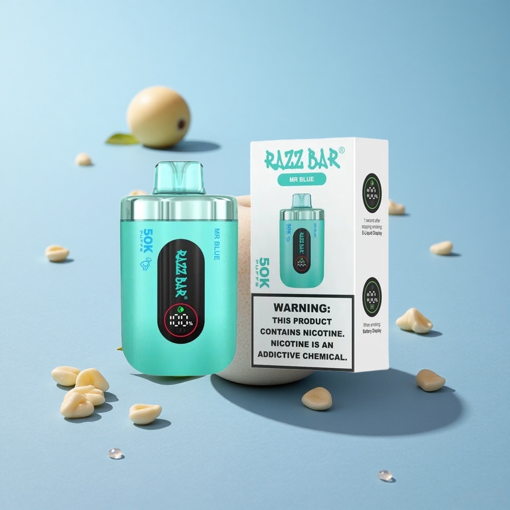 Razz Bar 50K Puffs Mr Blue Disposable Vape