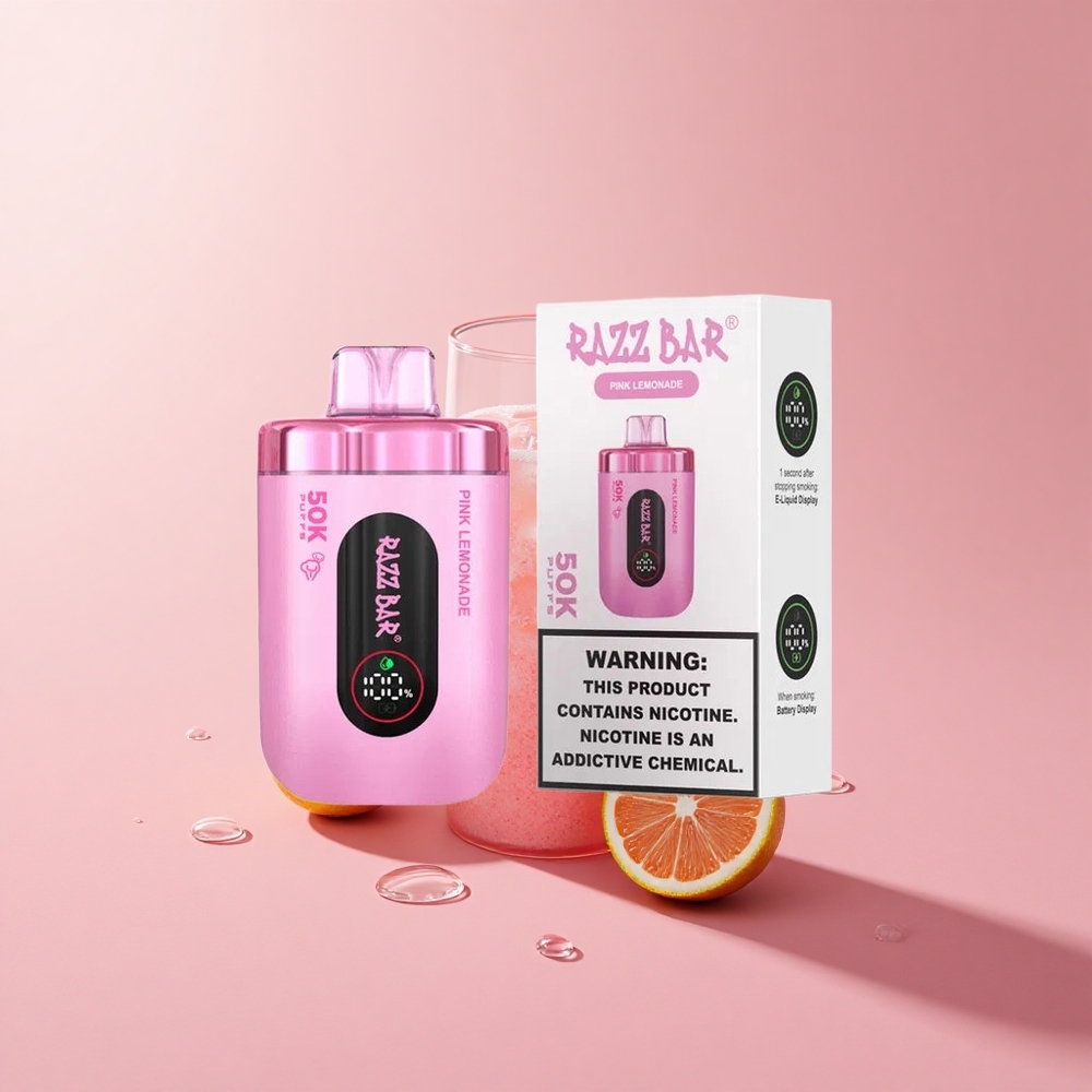 Razz Bar 50K Puffs Pink Lemonade 1.0 Ohm Mesh