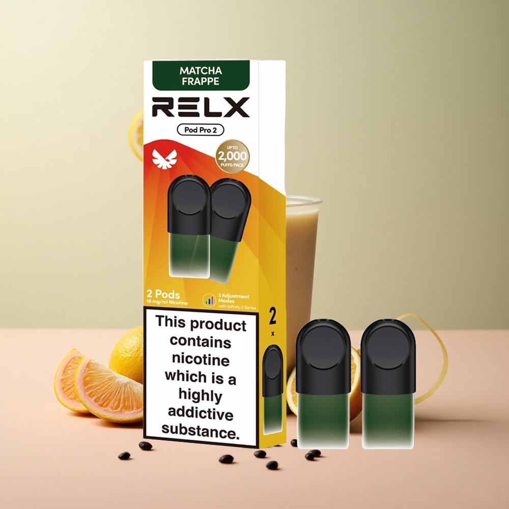 Relx Pod Pro 2 600 Matcha Frappe Tea 1.8% Nicotine