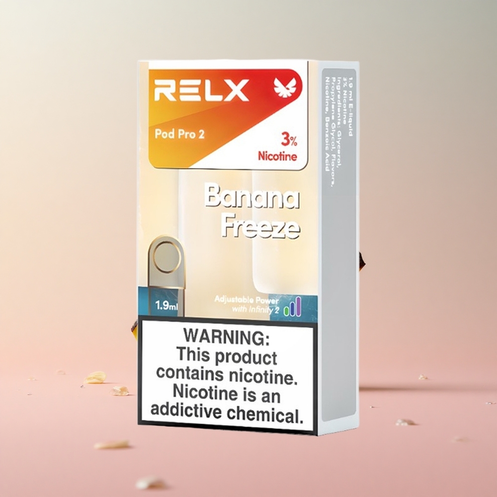 Relx Pod Pro 2 600 Puffs Banana Freeze Eco Smooth Boost