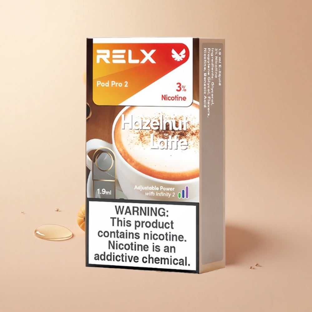 Relx Pod Pro 2 600 Puffs Hazelnut Latte 3 Voltage
