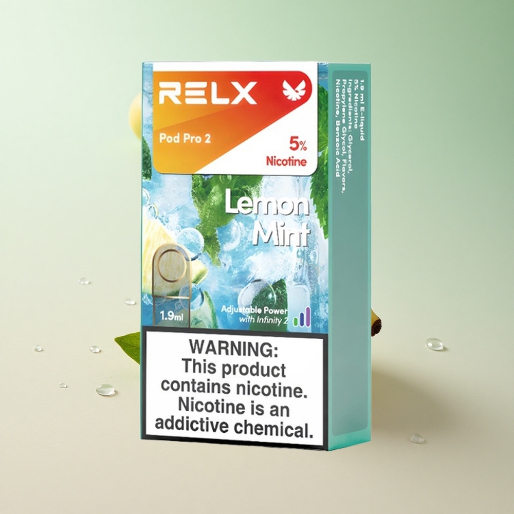 Relx Pod Pro 2 600 Puffs Lemon Mint 3 Voltage Adjustment