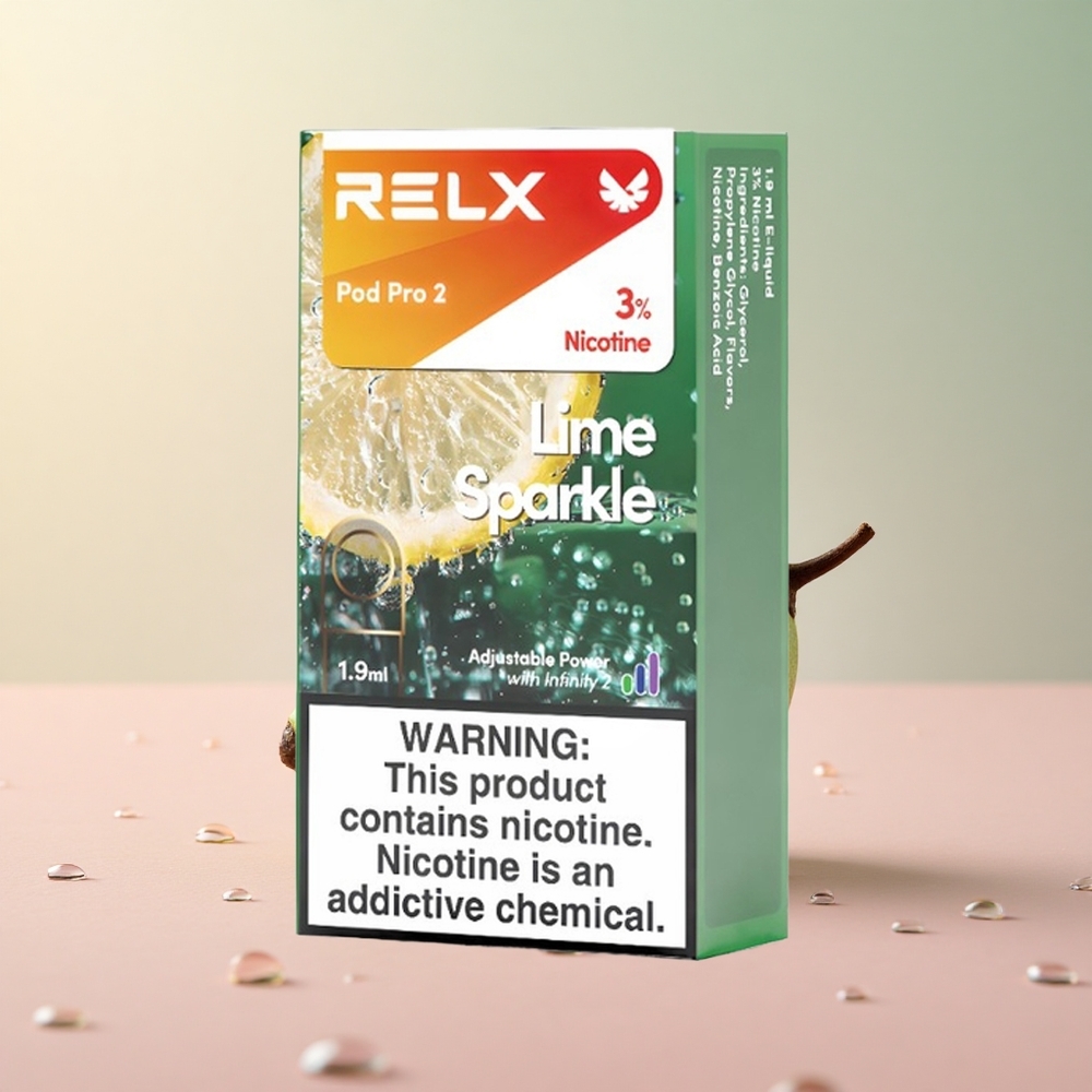 Relx Pod Pro 2 600 Puffs Lime Sparkle 3% Nicotine
