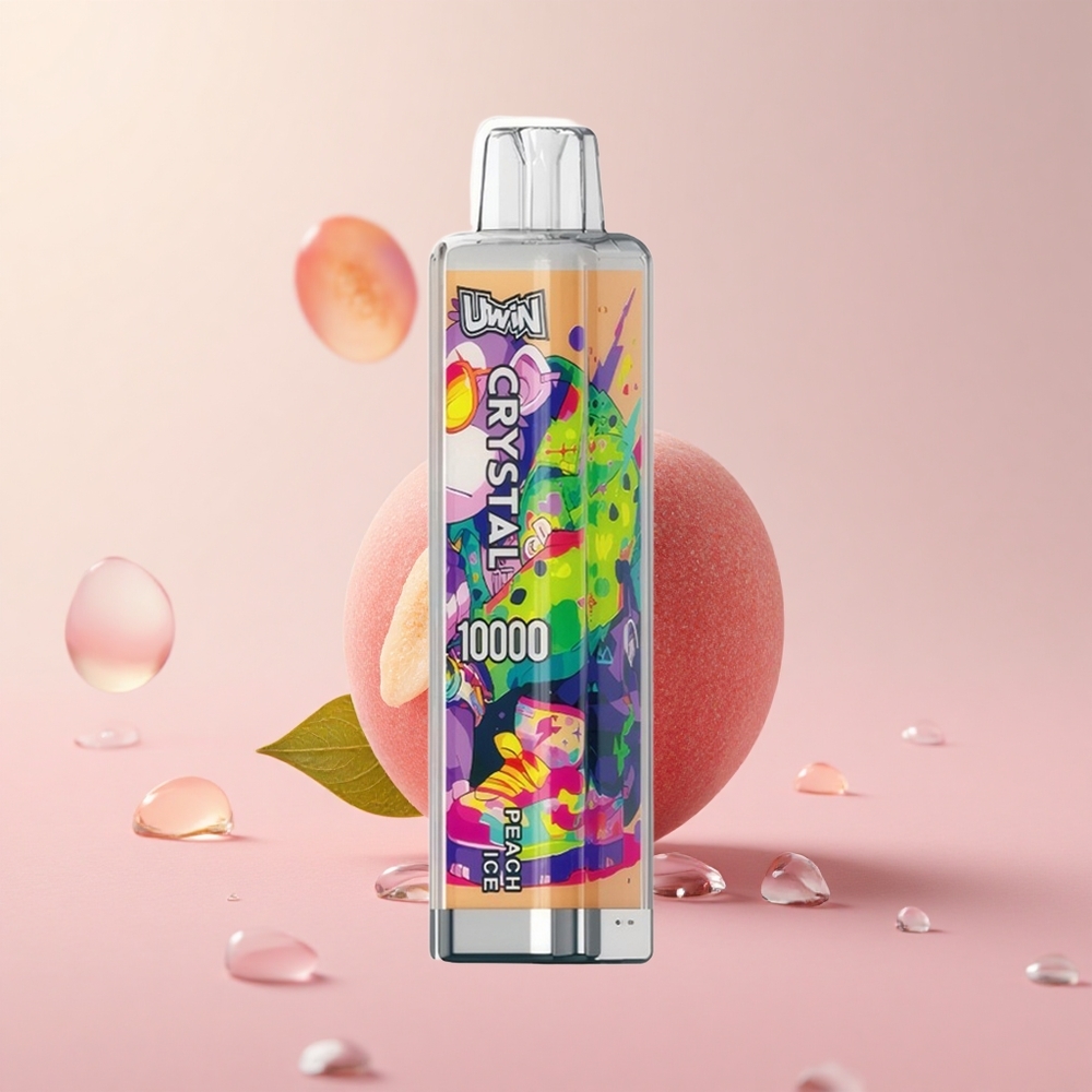 Uwin Crystal 10000 Puffs Peach Ice RGB lights