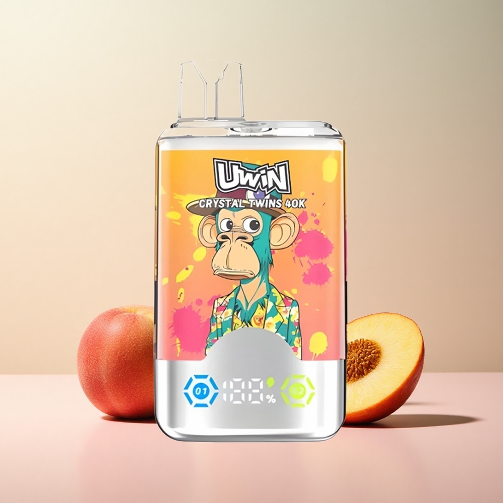 Uwin Crystal Twins 40000 Peach Mango Pineapple Red Bull 0.6 Ohm Mesh Coil
