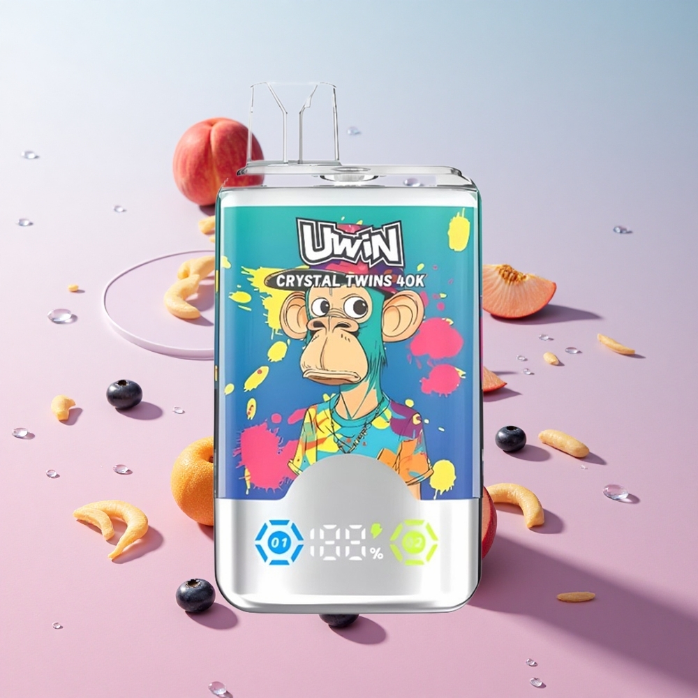 Uwin Crystal Twins 40000 Puffs Blueberry Ice Summer Peach Ice