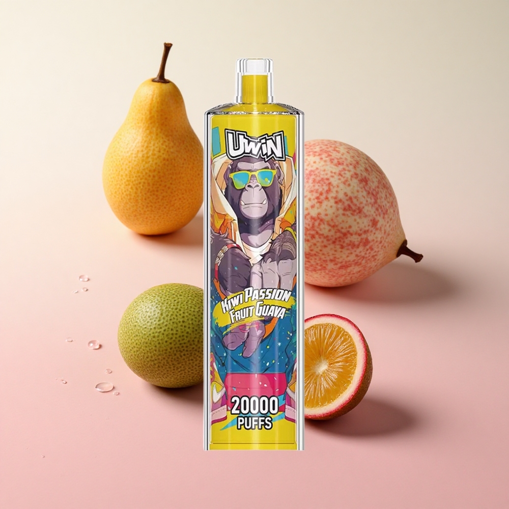 Uwin Shisha Crystal 20000 Puffs Kiwi Passion Fruit Guava Mesh Coil